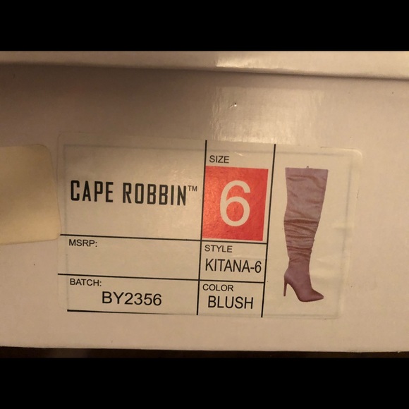 Blush Pink Satin Thigh High Boots Cape Robbin - Picture 7 of 12